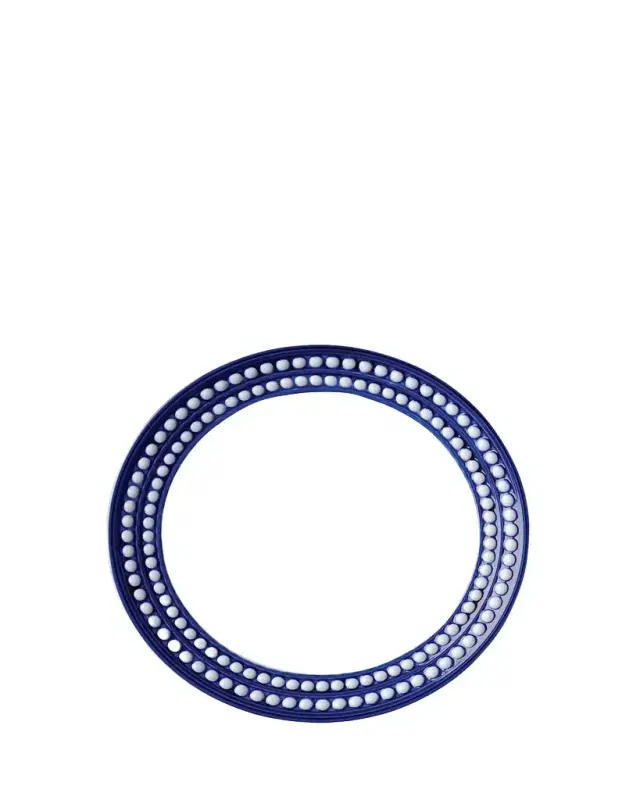 L'Objet Perlee Bleu Dessert Plate