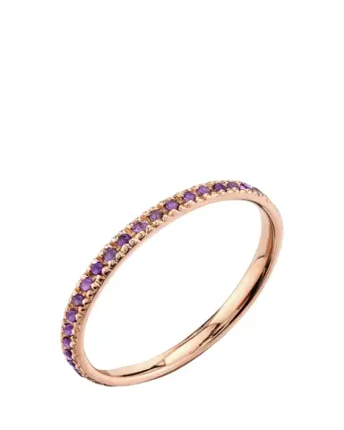 Sydney Evan Under the Sea 14K Yellow Gold & Amethyst Eternity Ring | Thumbnail 1 Sydney Evan Under the Sea 14K Yellow Gold & Amethyst Eternity Ring | Thumbnail 1
