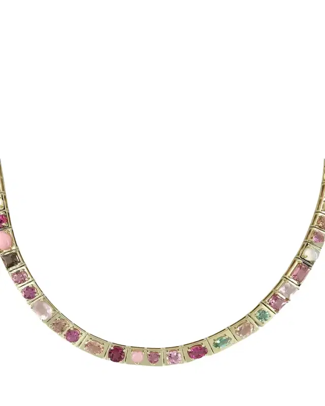 TYPE JEWELRY LEGGO Pink Multi-Stone Necklace