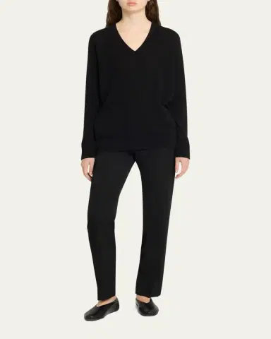 The Row Phora Lightweight Cashmere V-Neck Sweater | Thumbnail 2 The Row Phora Lightweight Cashmere V-Neck Sweater | Thumbnail 2