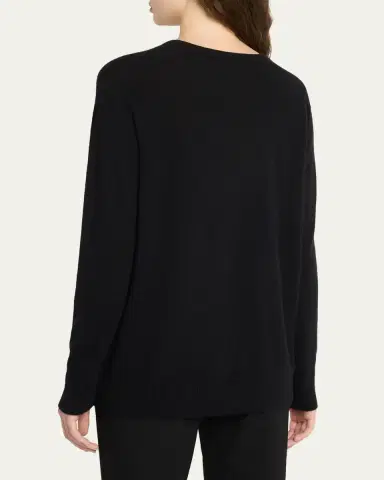 The Row Phora Lightweight Cashmere V-Neck Sweater | Thumbnail 3 The Row Phora Lightweight Cashmere V-Neck Sweater | Thumbnail 3