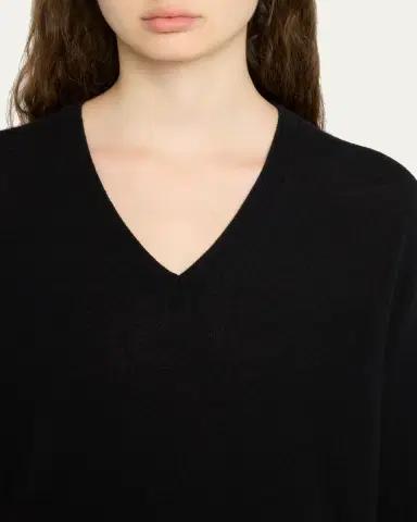 The Row Phora Lightweight Cashmere V-Neck Sweater | Thumbnail 5 The Row Phora Lightweight Cashmere V-Neck Sweater | Thumbnail 5