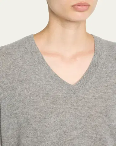 The Row Phora Lightweight Cashmere V-Neck Sweater | Thumbnail 9 The Row Phora Lightweight Cashmere V-Neck Sweater | Thumbnail 9