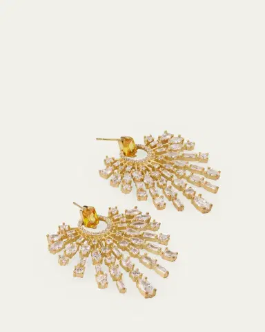 Nickho Rey Holly Earrings with Crystals, White | Thumbnail 3 Nickho Rey Holly Earrings with Crystals, White | Thumbnail 3