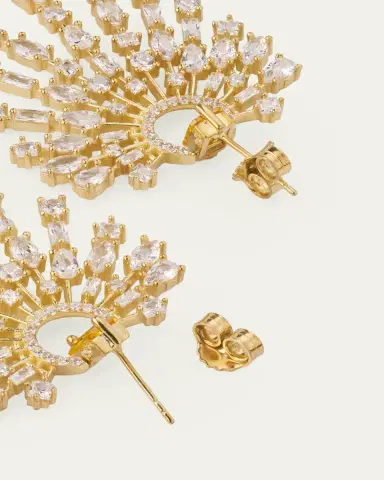 Nickho Rey Holly Earrings with Crystals, White | Thumbnail 4 Nickho Rey Holly Earrings with Crystals, White | Thumbnail 4