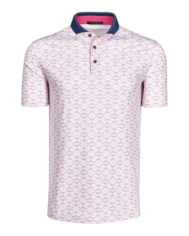 Greyson Wolf Labryinth Printed Polo Shirt