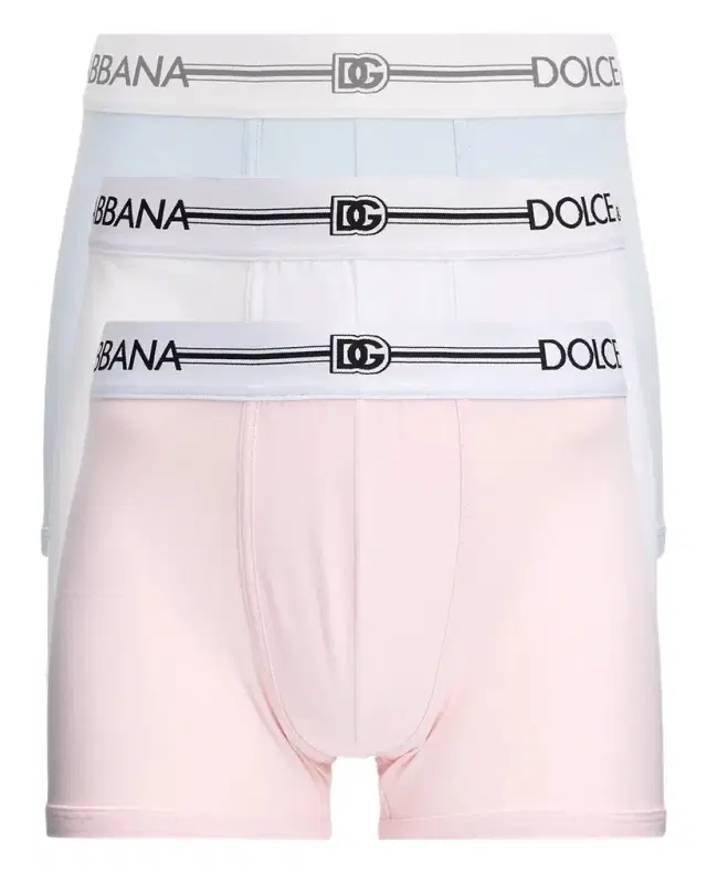 Dolce & Gabbana Mens Stretch Cotton Multicolor 3-Pack Boxer Briefs