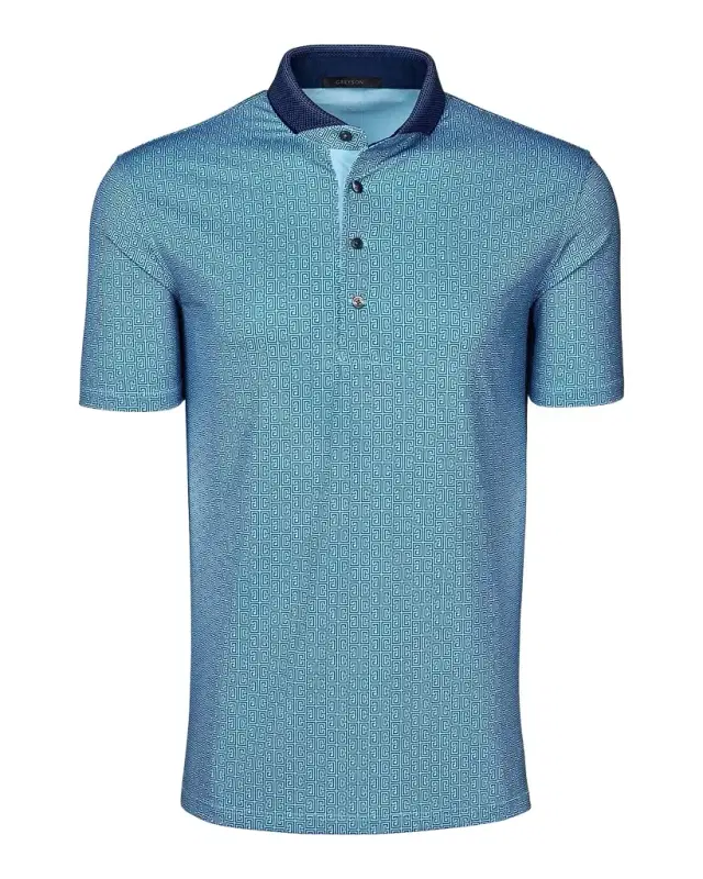 Greyson Men 's Pathfinder Deco Print Polo Shirt