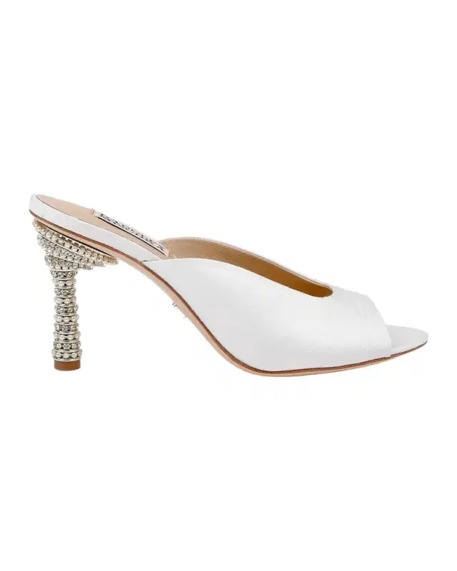 Badgley Mischka Oakdale 5MM Embellished Silk Stiletto Sandals