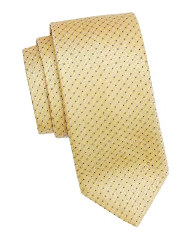 Canali Men's Micro Quadratti Woven Silk Tie | Thumbnail 3