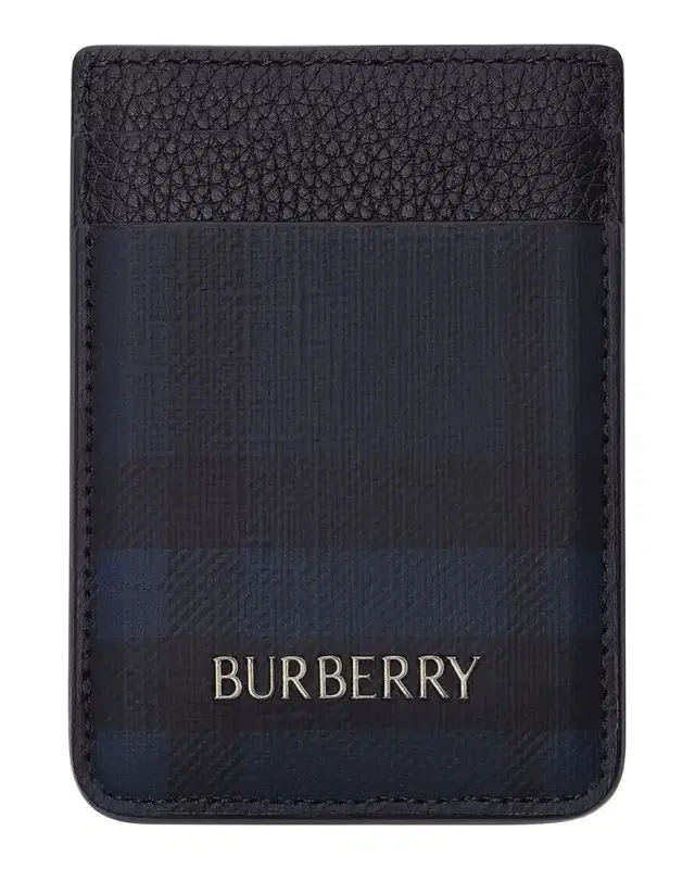 Burberry Men 's City Check Leather Card Case