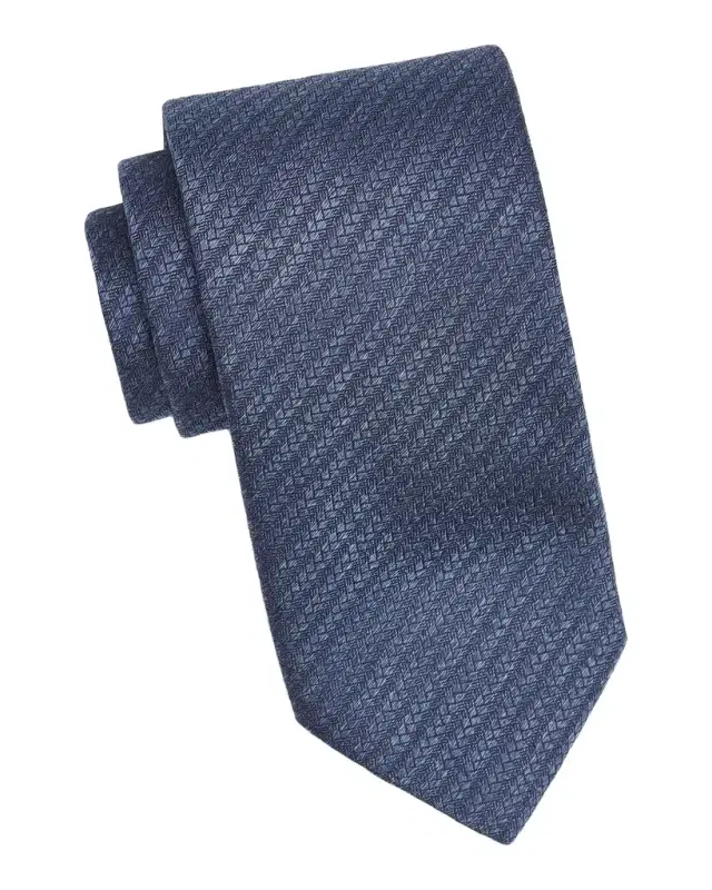 Canali Herringbone Silk Tie