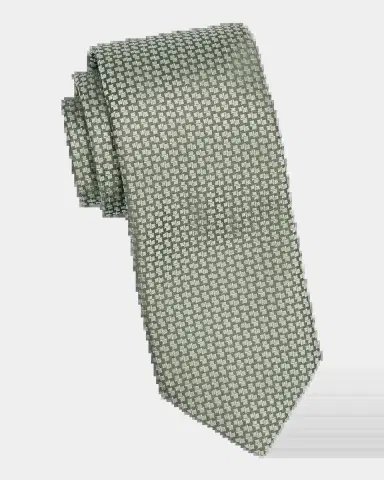Canali Men's Geometric Woven Silk Tie | Thumbnail 2