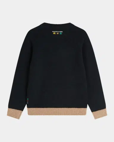 Scotch & Soda Boy 's Contrast-Trim Crewneck Sweater, Size 4-14 | Thumbnail 2