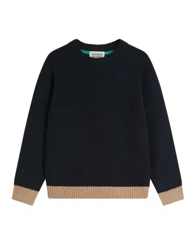 Scotch & Soda Boy 's Contrast-Trim Crewneck Sweater, Size 4-14 | Thumbnail 1
