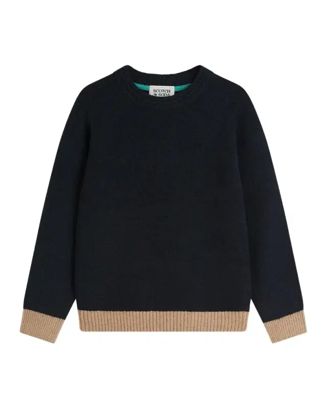 Scotch & Soda Boy 's Contrast-Trim Crewneck Sweater, Size 4-14