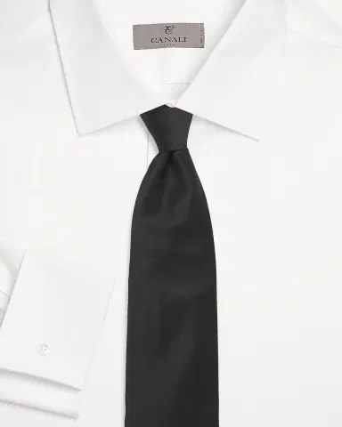 Canali Men's Solid Silk Tie | Thumbnail 2