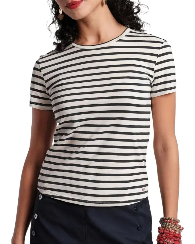 Frances Valentine Super Striped Pima Cotton T-Shirt