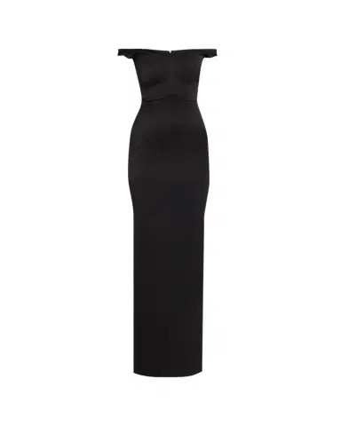 Alex Perry Off-The-Shoulder V-Neck Satin Crepe Gown | Thumbnail 1 Alex Perry Off-The-Shoulder V-Neck Satin Crepe Gown | Thumbnail 1