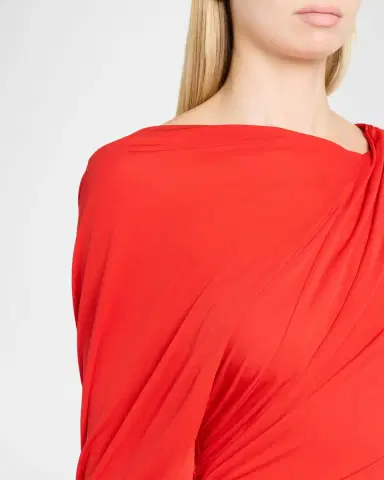 Alex Perry Off-Shoulder Cape Gown in Dry Jersey | Thumbnail 5 Alex Perry Off-Shoulder Cape Gown in Dry Jersey | Thumbnail 5