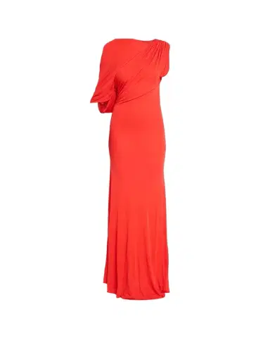 Alex Perry Off-Shoulder Cape Gown in Dry Jersey | Thumbnail 1 Alex Perry Off-Shoulder Cape Gown in Dry Jersey | Thumbnail 1