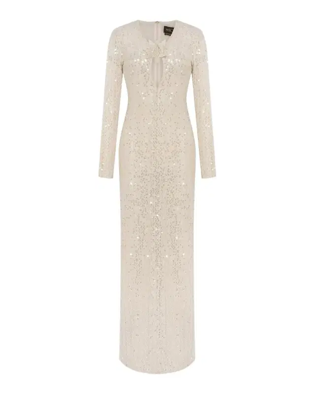 Iara Crochet Plunge Maxi Dress Iara Crochet Plunge Maxi Dress
