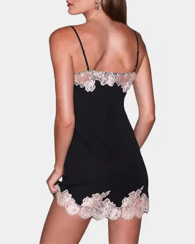 Fleur du Mal Lace Appliqué Silk Slip | Thumbnail 3 Fleur du Mal Lace Appliqué Silk Slip | Thumbnail 3