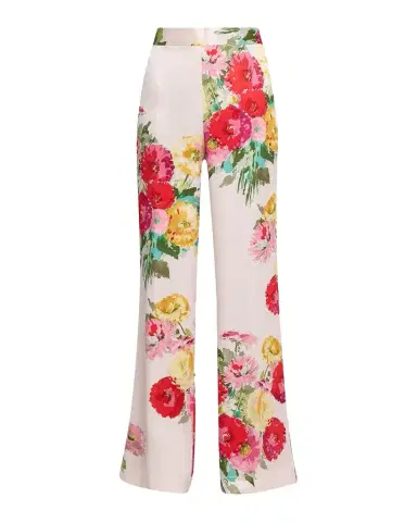 Libertine Pat Nixon Floral Silk Straight-Leg Pants | Thumbnail 1