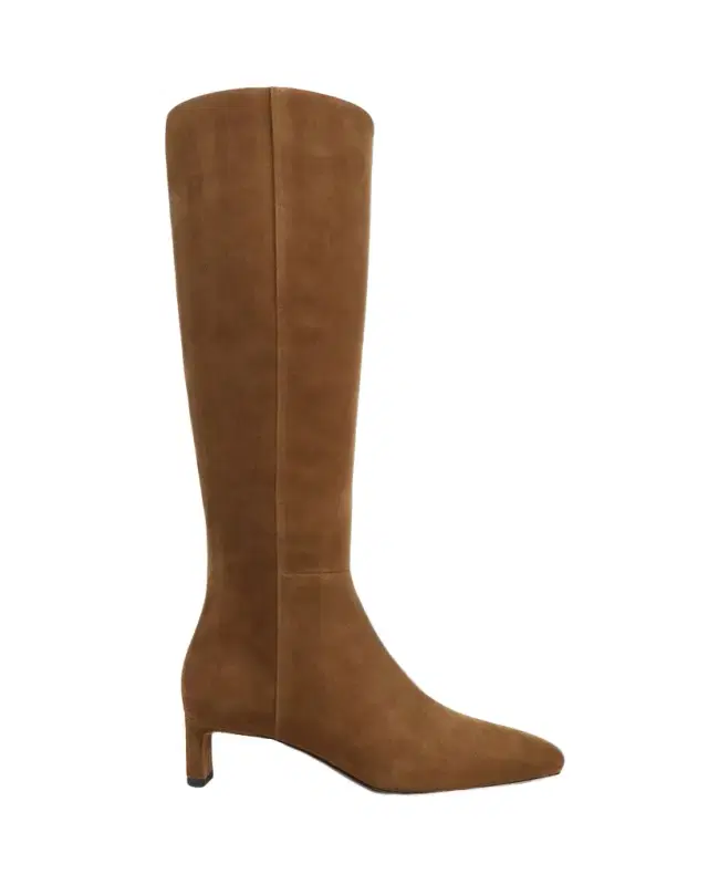 Lilith Suede Knee-High Kitten-Heel Boots