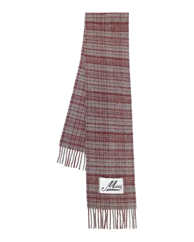 Marni Fringed Wool-Blend Scarf