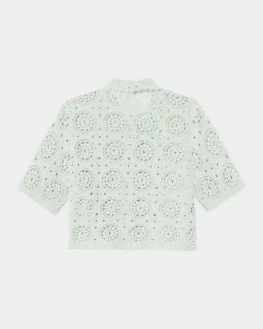 FRAME Crochet Cotton Boxy-Fit Top | Thumbnail 7 FRAME Crochet Cotton Boxy-Fit Top | Thumbnail 7