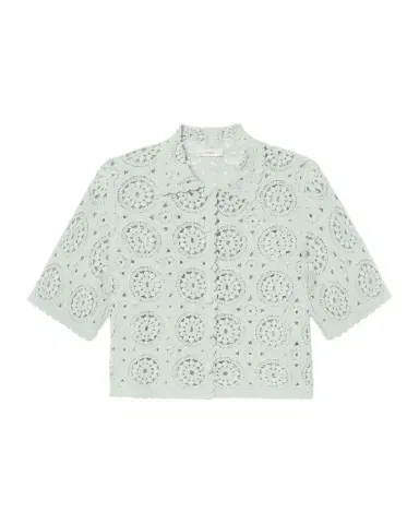 FRAME Crochet Cotton Boxy-Fit Top | Thumbnail 1 FRAME Crochet Cotton Boxy-Fit Top | Thumbnail 1