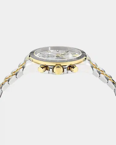 Versace Men's Greca Chrono Wave Two-Tone Stainless-Steel Bracelet Watch/43MM | Thumbnail 5 Versace Men's Greca Chrono Wave Two-Tone Stainless-Steel Bracelet Watch/43MM | Thumbnail 5