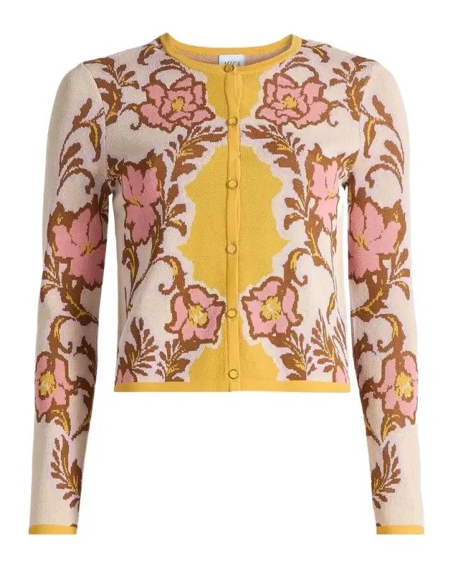 MISA Los Angeles Kenna Floral Knit Cardigan