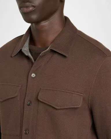 Vince Men 's Solid 4-Pocket Shirt Jacket | Thumbnail 5 Vince Men 's Solid 4-Pocket Shirt Jacket | Thumbnail 5