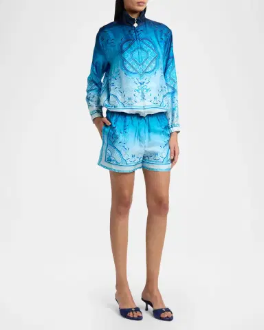 Casablanca Gradient Egyptian Rug Silk Shorts | Thumbnail 2 Casablanca Gradient Egyptian Rug Silk Shorts | Thumbnail 2