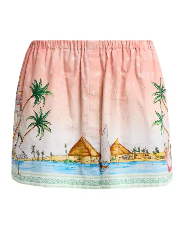 Casablanca Ethereal Cotton Poplin Mini Skirt
