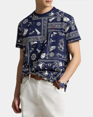 Polo Ralph Lauren Men's Bandana Cotton Jersey T-Shirt | Thumbnail 4