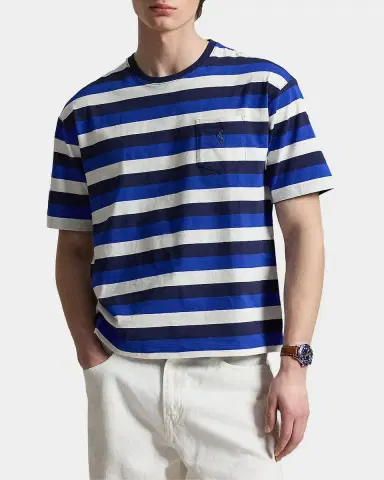 Polo Ralph Lauren Men's Striped Cotton T-Shirt | Thumbnail 4 Polo Ralph Lauren Men's Striped Cotton T-Shirt | Thumbnail 4