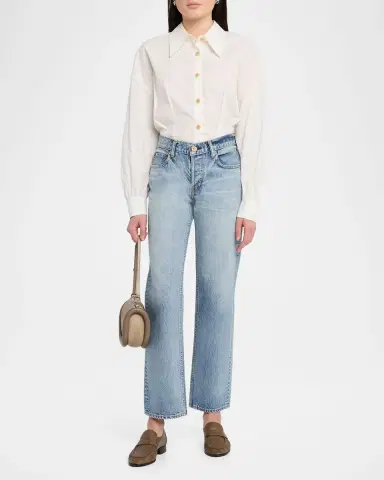 Moussy Vintage Straight Low-Rise Cropped Jeans | Thumbnail 2 Moussy Vintage Straight Low-Rise Cropped Jeans | Thumbnail 2