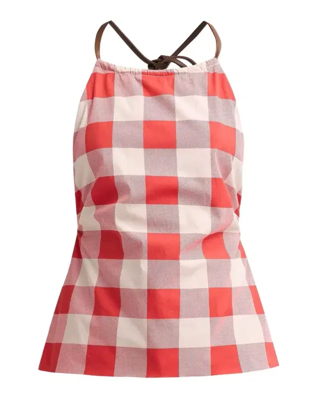 SEROYA Deza Check Halter Top
