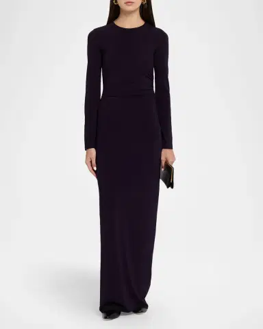 Emporio Armani Ruched Jersey Column Gown | Thumbnail 2 Emporio Armani Ruched Jersey Column Gown | Thumbnail 2