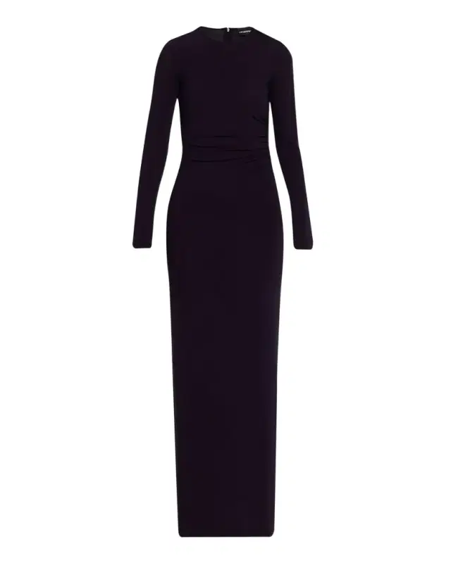 Emporio Armani Ruched Jersey Column Gown
