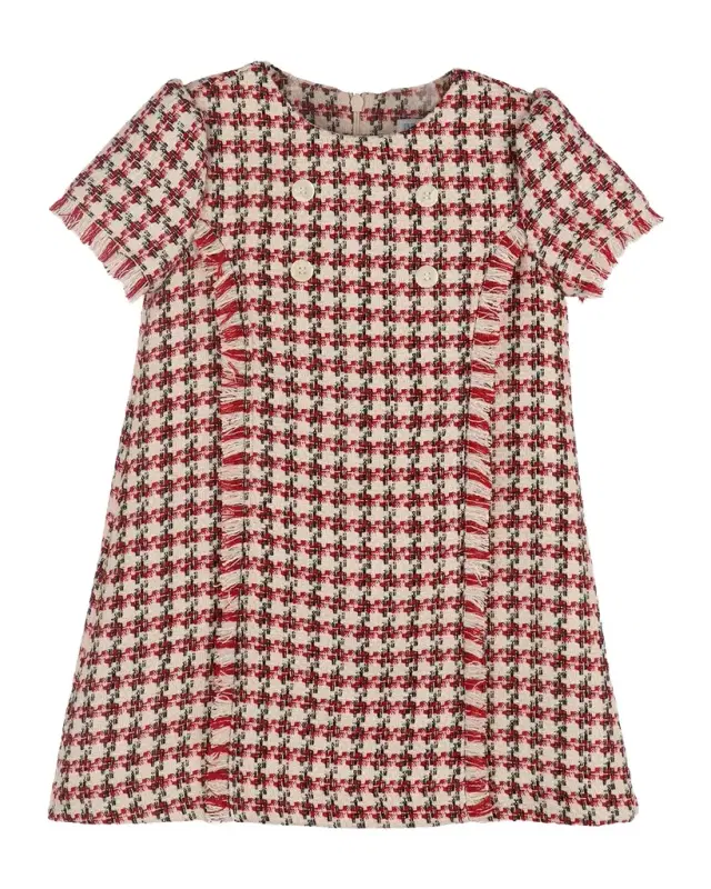 Luli & Me Girl 's Tweed A-Line Dress, Size 2T-6