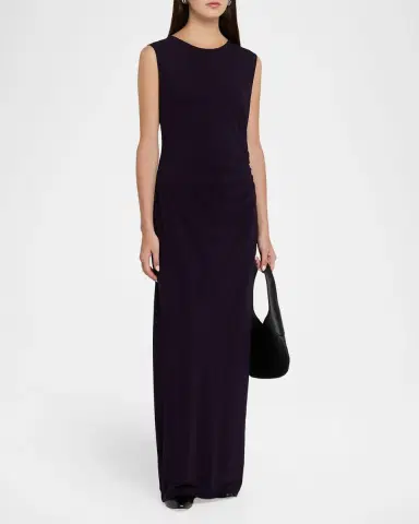 Emporio Armani Sleeveless Jersey Column Gown | Thumbnail 4 Emporio Armani Sleeveless Jersey Column Gown | Thumbnail 4