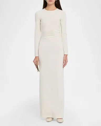 Emporio Armani Ruched Jersey Column Gown | Thumbnail 2