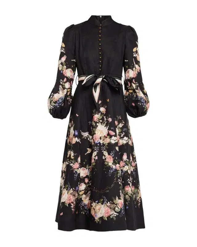 Zimmermann Valiant Buttoned Midi Dress