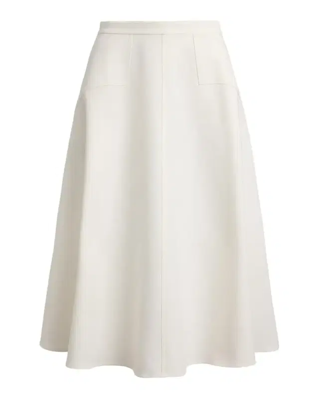 Polo Ralph Lauren Cotton-Wool A-Line Midi Skirt