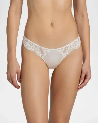 Kiki de Montparnasse Voltaire Silk & Lace Thong | Thumbnail 4 Kiki de Montparnasse Voltaire Silk & Lace Thong | Thumbnail 4