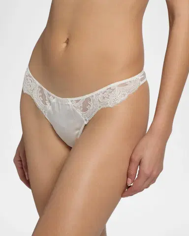 Kiki de Montparnasse Voltaire Silk & Lace Thong | Thumbnail 5 Kiki de Montparnasse Voltaire Silk & Lace Thong | Thumbnail 5